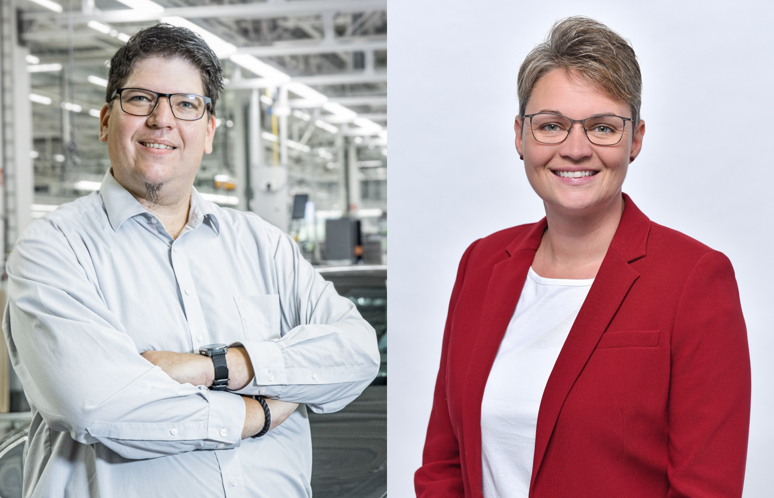 Audi Supervisory Board: Changes to members representing employees - Alexander Reinhart (left) and Karola Frank (right) have been sitting on the Supervisory Board of AUDI AG for the employee side since January 2022.