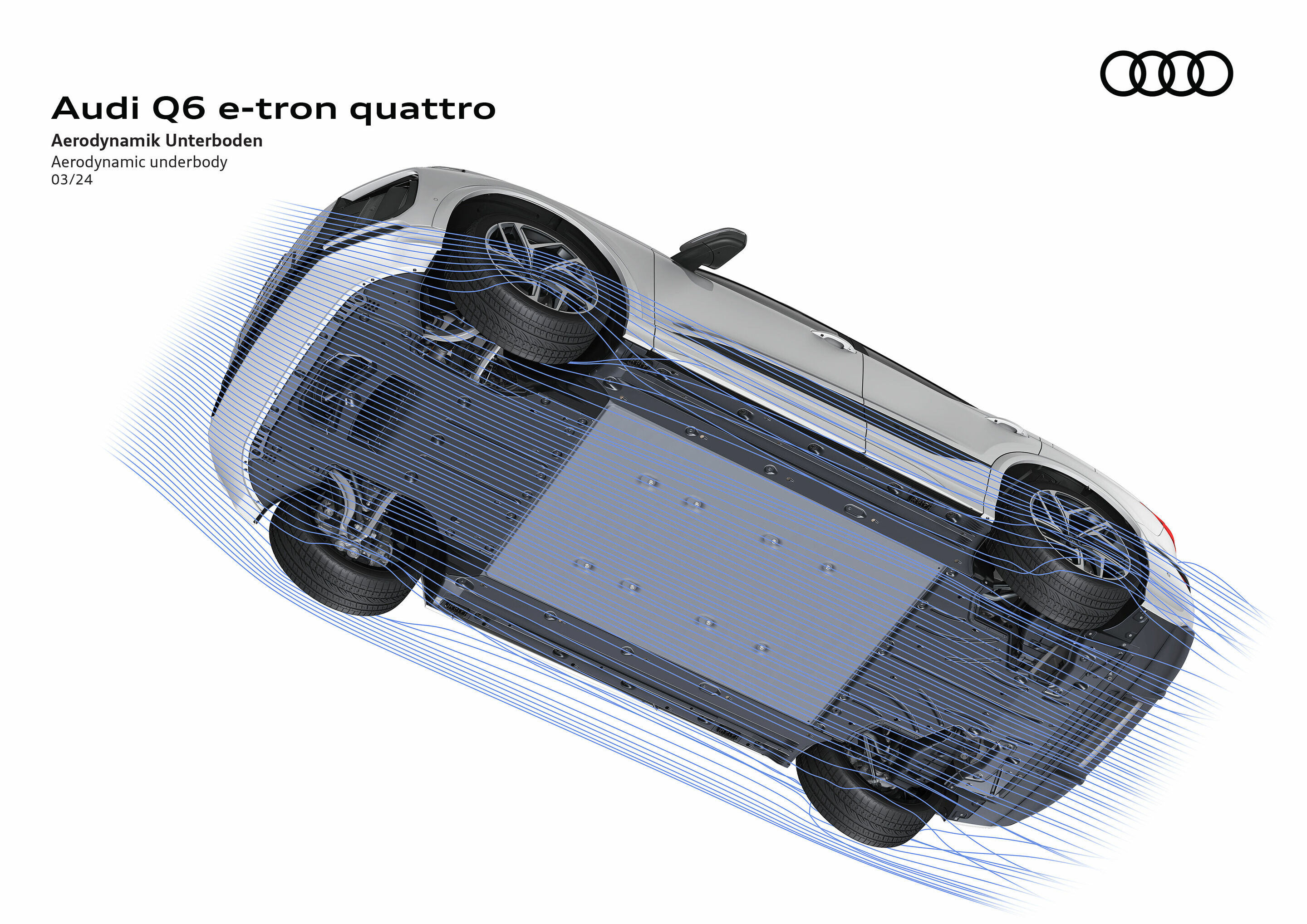 Illustration - Audi Q6 e-tron quattro - The aerodynamics of the underbody