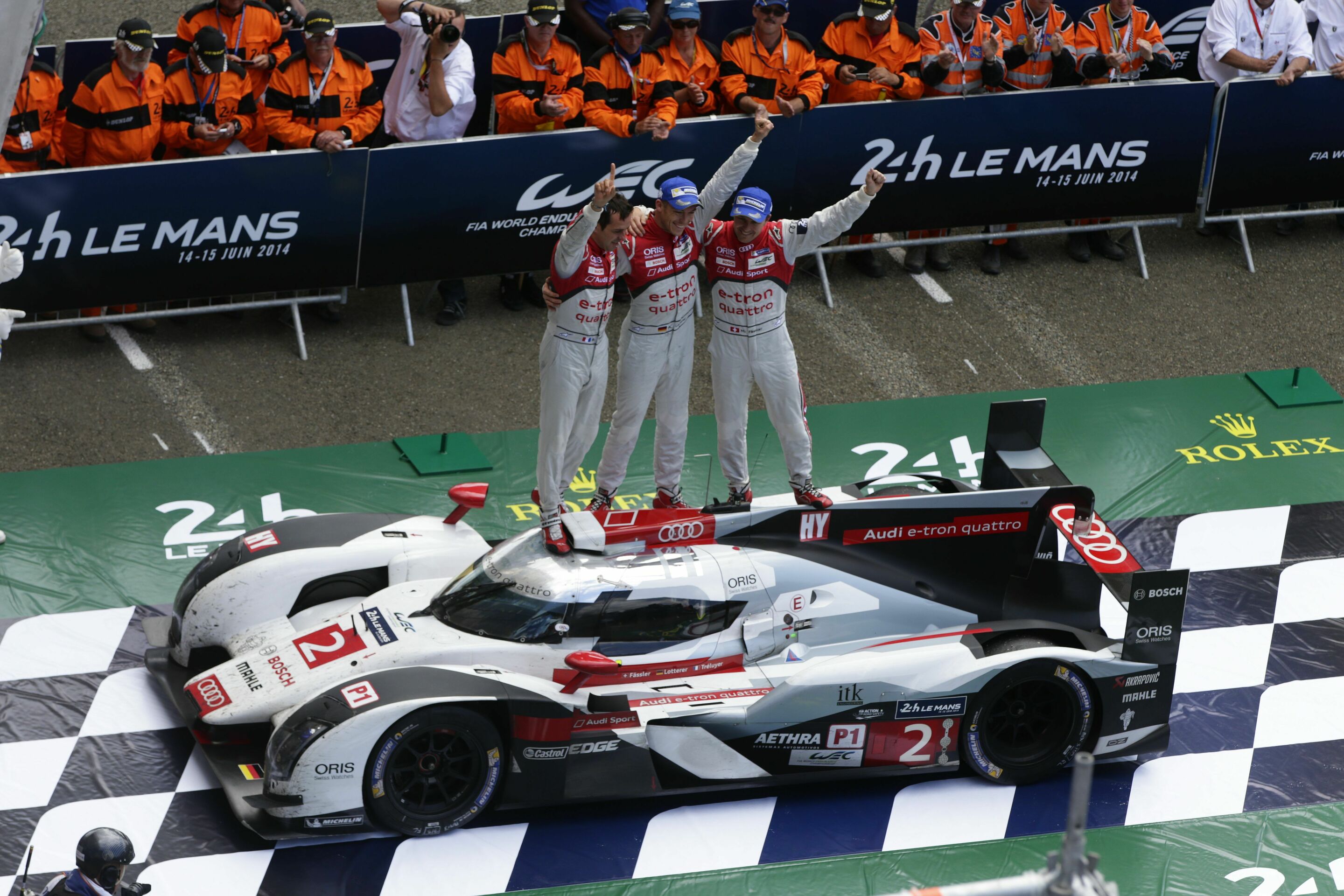 24h Le Mans 2014 - In 2014, Marcel Fässler, André Lotterer and Benoît Tréluyer won in the Audi R18 e-tron quattro