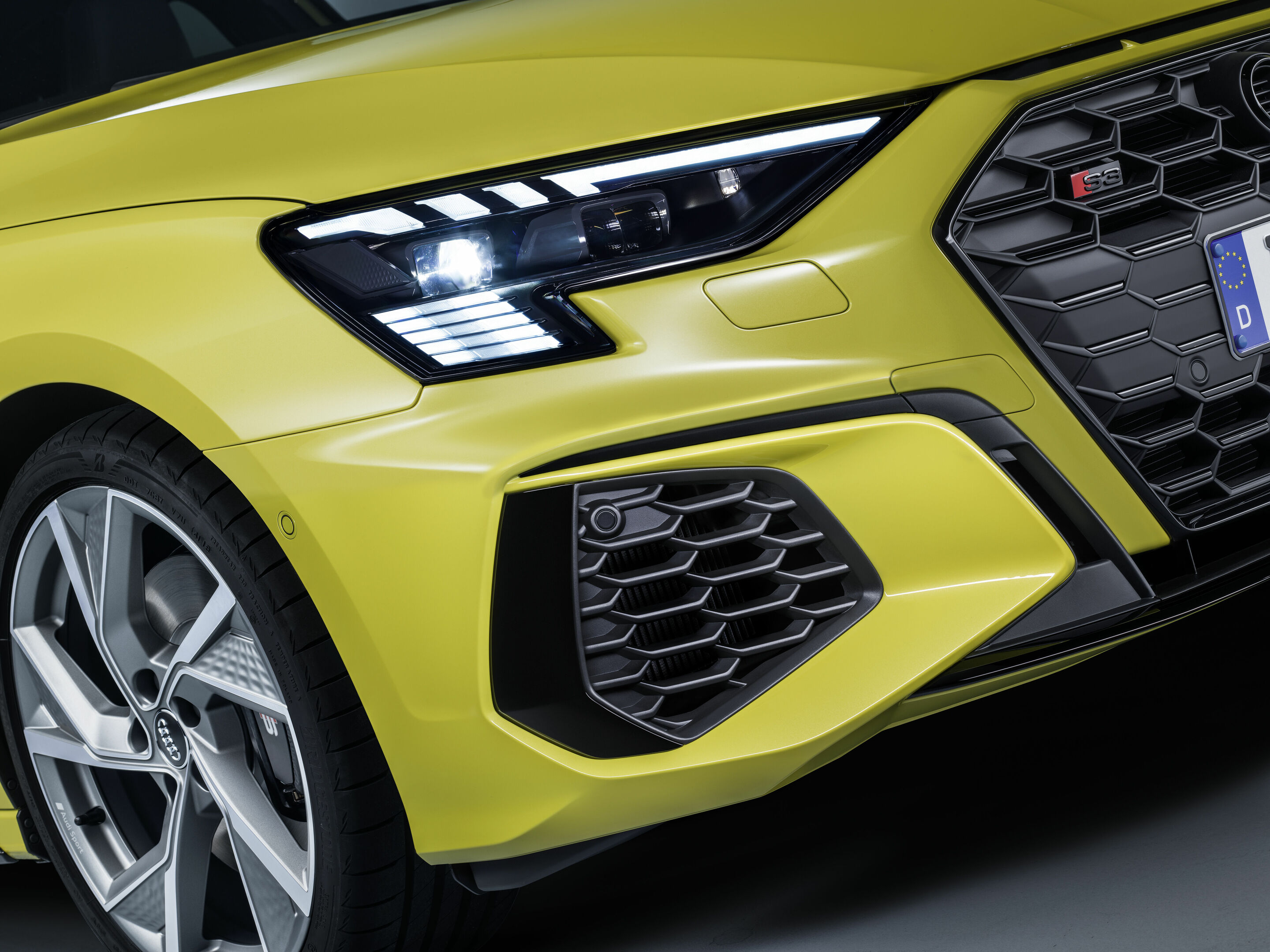 Audi S3 Sportback - Audi S3 Sportback mit Matrix LED-Scheinwerfer und digitalem Tagfahrlicht; Detail