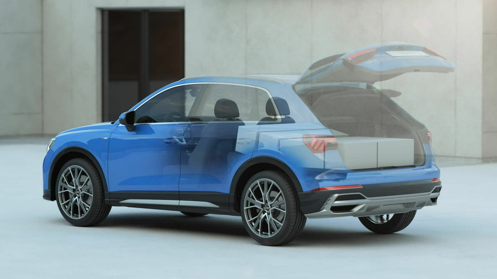 Audi Q3 Beladungs- und Innenraumkonzept (Animation)