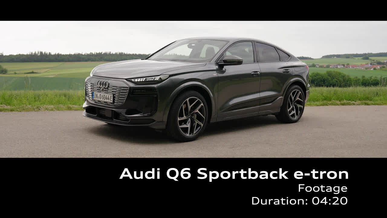 Audi Q6 Sportback e-tron Daytona gray – Footage (on location)